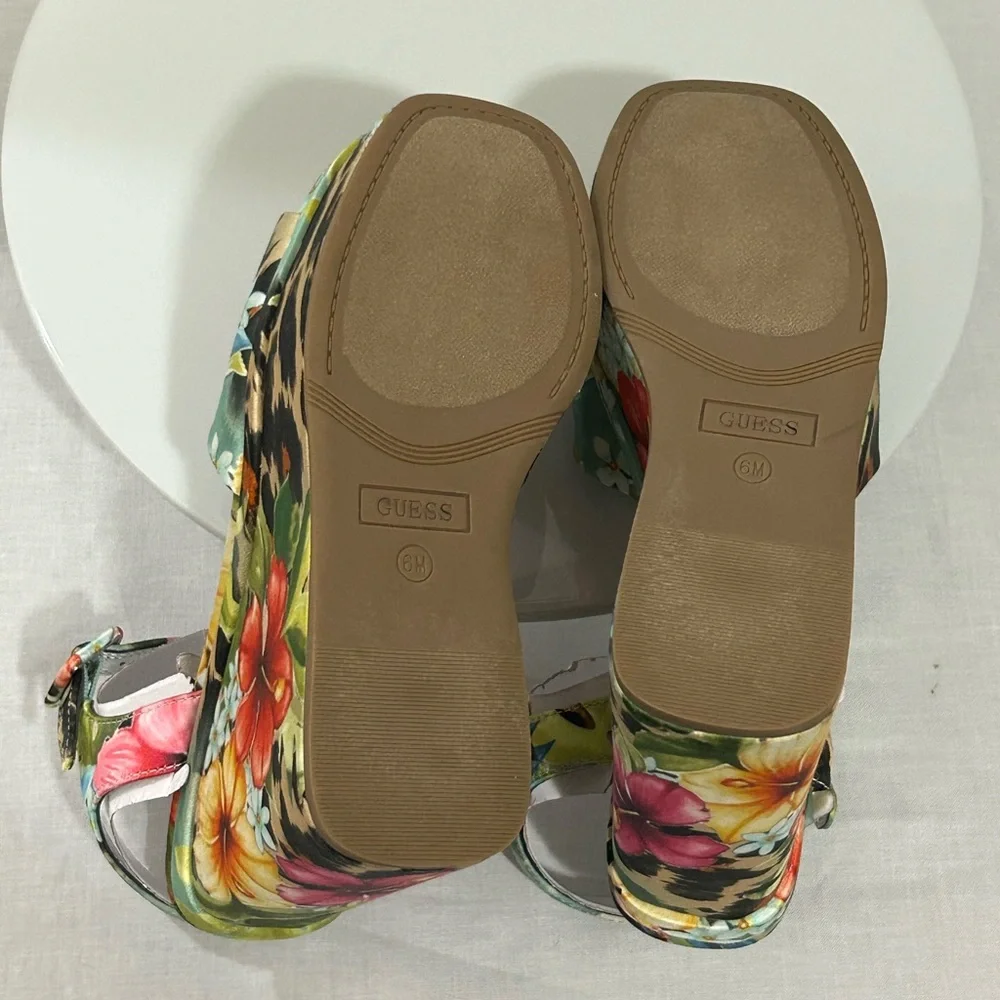 Women’s Floral Leopard Platform Sandals - Multicolor